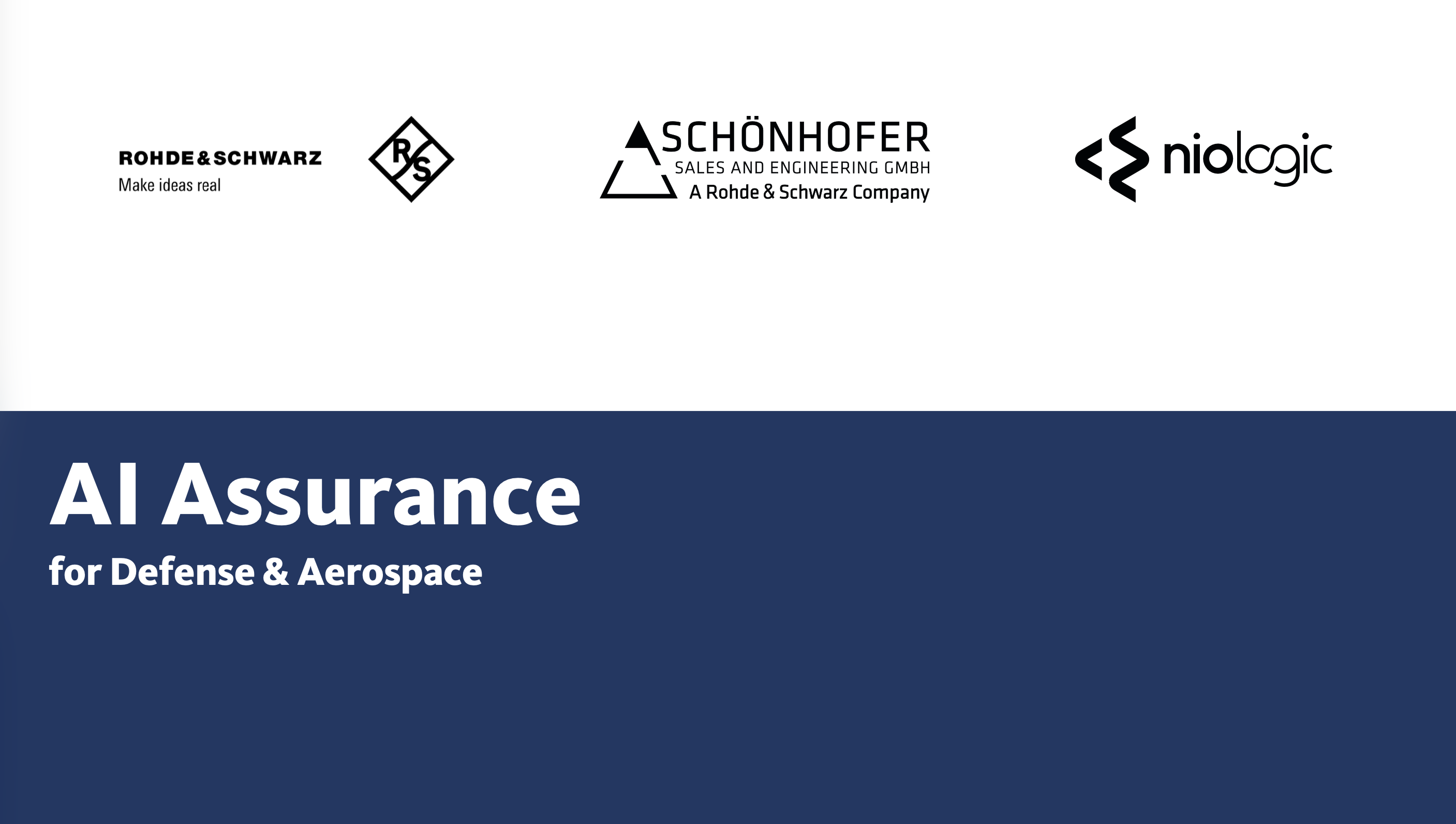 AI Assurance for Defense & Aerospace — niologic mit Rohde & Schwarz und Schönhofer