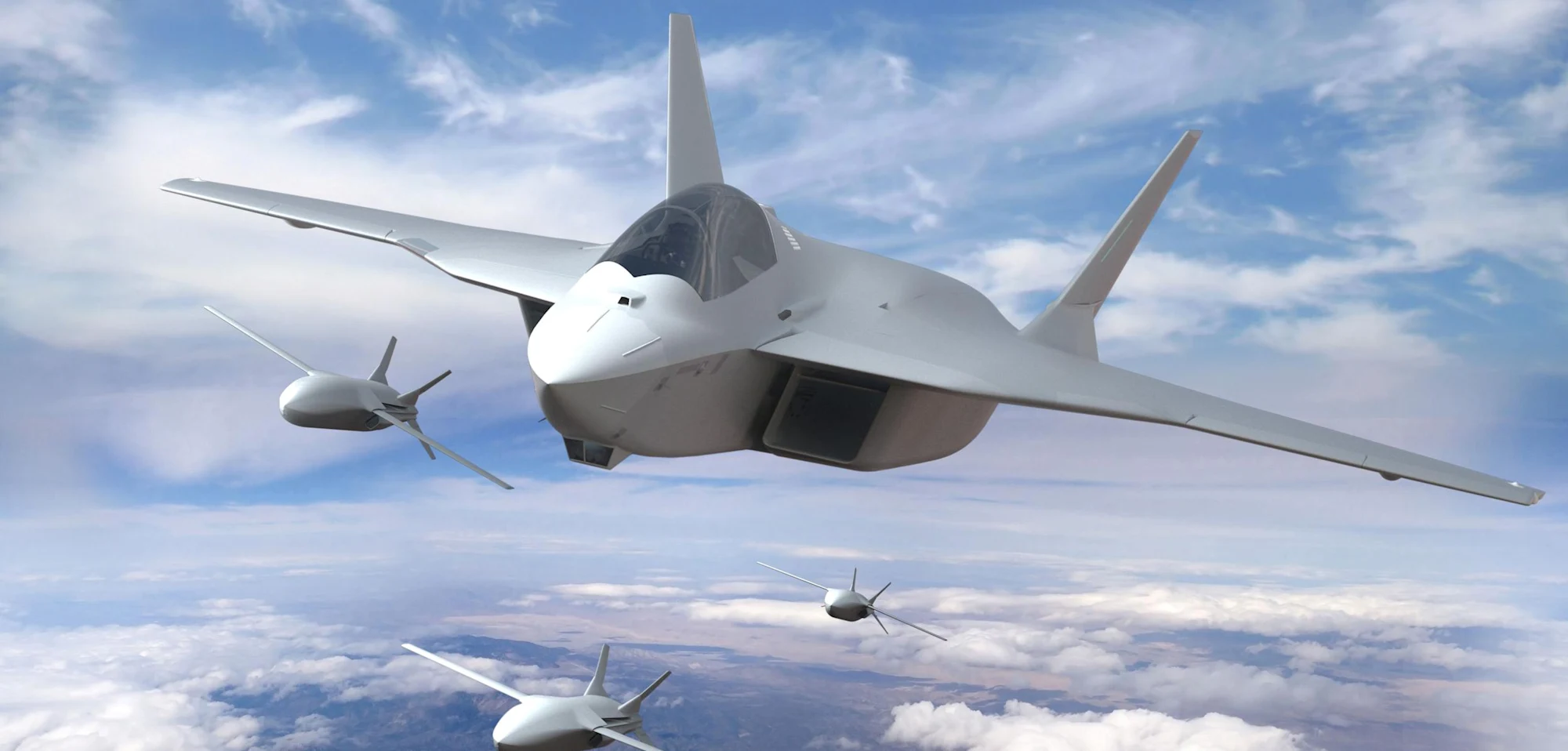 Future Combat Air System (FCAS) — Konzeptdarstellung des europäischen Luftkampfsystems mit Remote Carriers